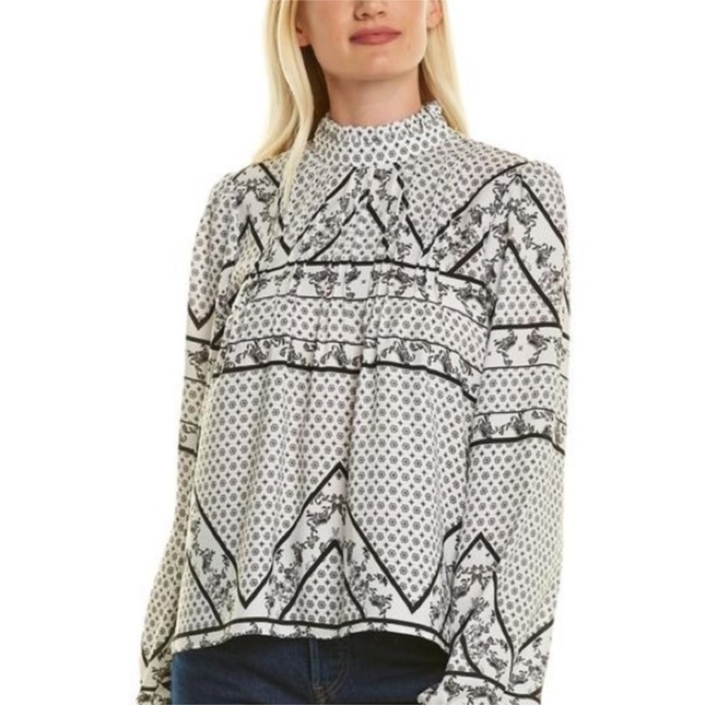 NWT Maison‎ d’ Amelie Pin Tucked Blouse